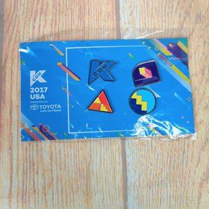 KCon expo 2017 k-pop K-Beauty BTS korean exclusive abstract enamel pins 4 pack